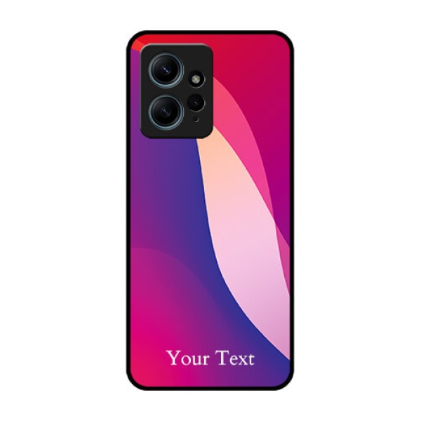 Redmi Note 12 4G Custom Glass Phone CaseDigital Abstract Overlap Design