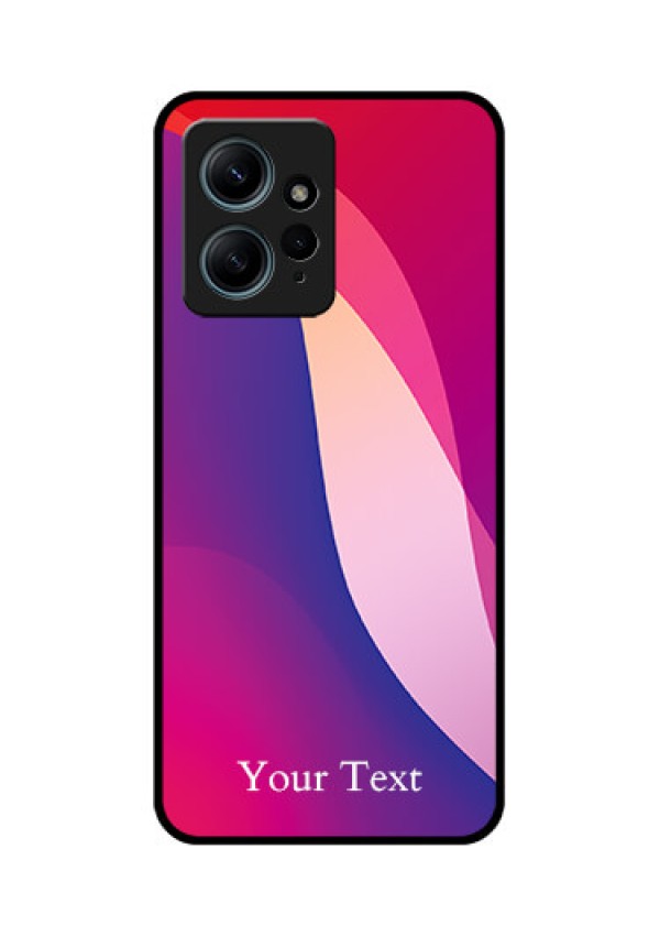 Redmi Note 12 4G Custom Glass Phone CaseDigital Abstract Overlap Design