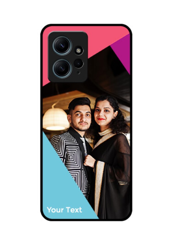 Redmi Note 12 4G Custom Glass Phone CaseStacked Triple Colour Design