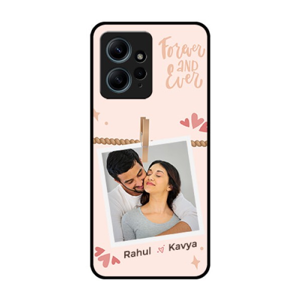 Redmi Note 12 4G Custom Glass Phone CaseForever And Ever Love Design Redmi Note 12 4G Custom Glass Phone CaseForever And Ever Love Design