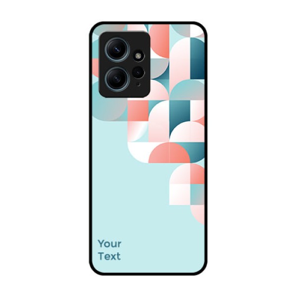Redmi Note 12 4G Custom Glass Phone CaseStylish Semi - Circle Pattern Design Redmi Note 12 4G Custom Glass Phone CaseStylish Semi - Circle Pattern Design