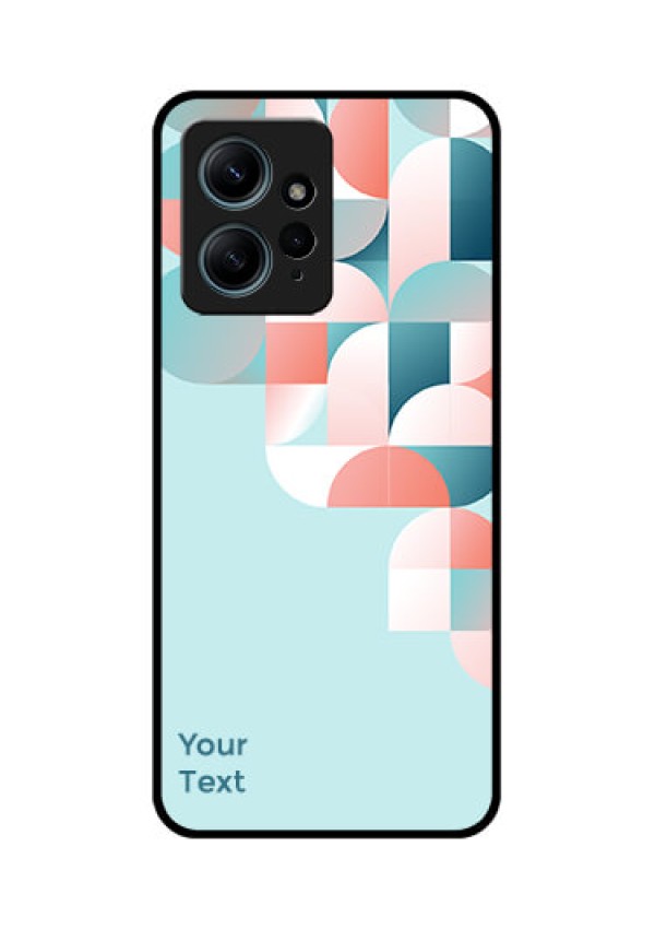 Redmi Note 12 4G Custom Glass Phone CaseStylish Semi - Circle Pattern Design