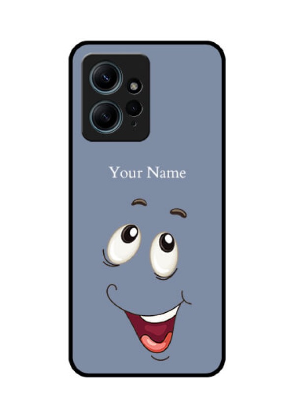 Redmi Note 12 4G Custom Glass Phone CaseLaughing Cartoon Face Design