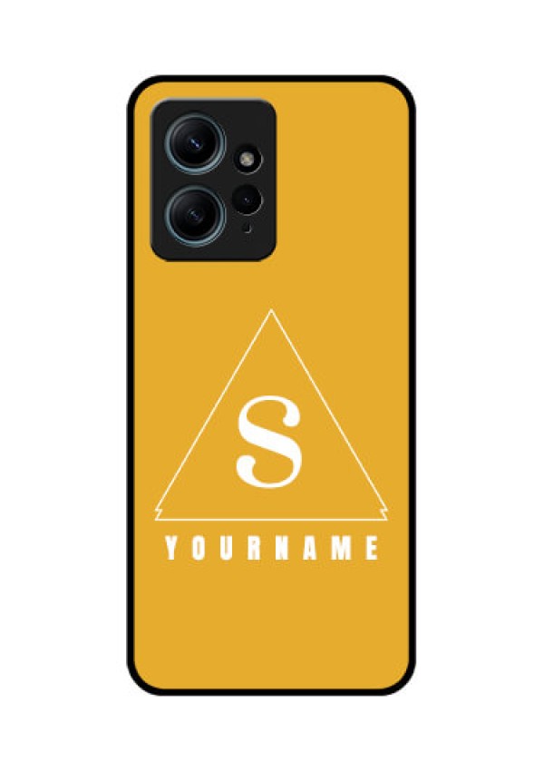 Redmi Note 12 4G Custom Glass Phone CaseSimple Triangle Design