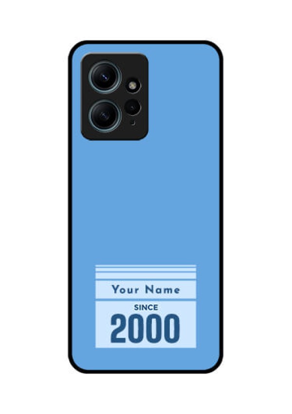 Redmi Note 12 4G Custom Glass Phone CaseCustom Year Of Birth Design
