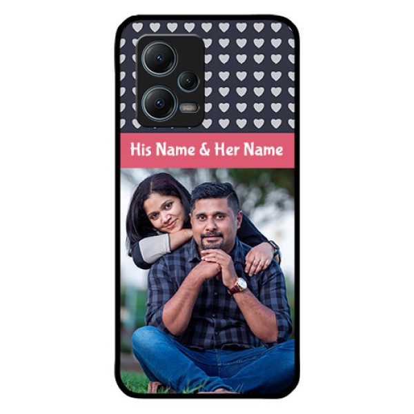 Redmi Note 12 5G Custom Glass Mobile Case - Love Symbols Design