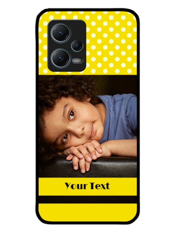 Custom Redmi Note 12 5G Custom Glass Phone Case - Bright Yellow Case Design