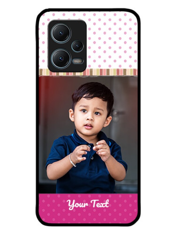 Custom Redmi Note 12 5G Photo Printing on Glass Case - Cute Girls Cover Design