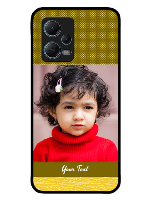 Custom Redmi Note 12 5G Custom Glass Phone Case - Simple Green Color Design