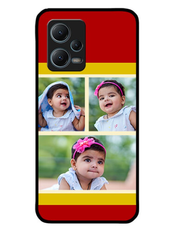 Custom Redmi Note 12 5G Custom Glass Mobile Case - Multiple Pic Upload Design