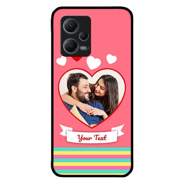 Redmi Note 12 5G Photo Printing on Glass Case - Love Doodle Design Redmi Note 12 5G Photo Printing on Glass Case - Love Doodle Design