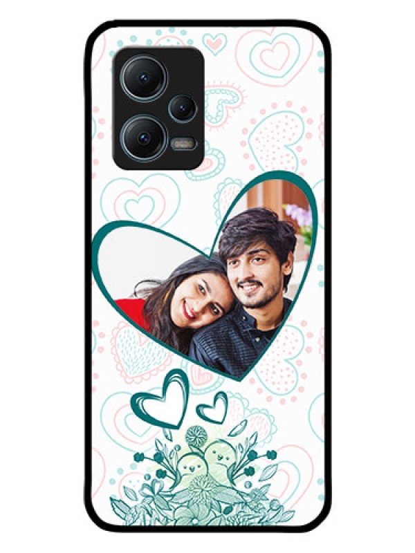 Custom Redmi Note 12 5G Photo Printing on Glass Case - Premium Couple Design