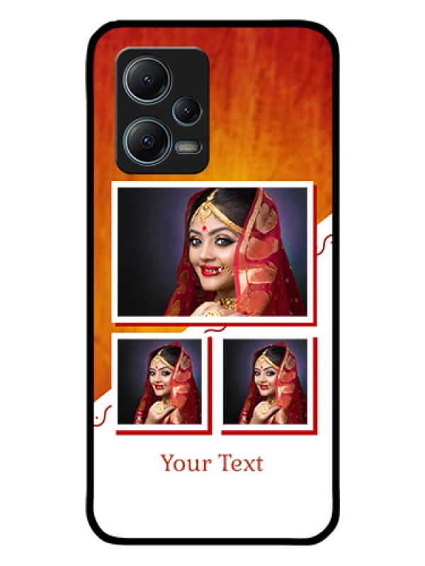 Custom Redmi Note 12 5G Custom Glass Phone Case - Wedding Memories Design