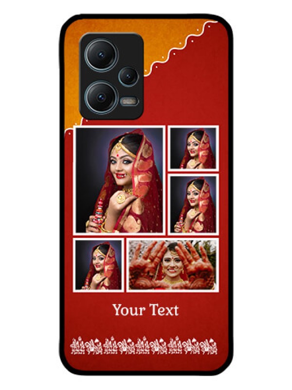Custom Redmi Note 12 5G Personalized Glass Phone Case - Wedding Pic Upload Design