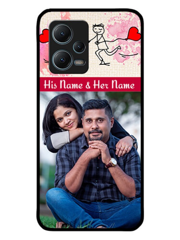 Custom Redmi Note 12 5G Photo Printing on Glass Case - You and Me Case Design