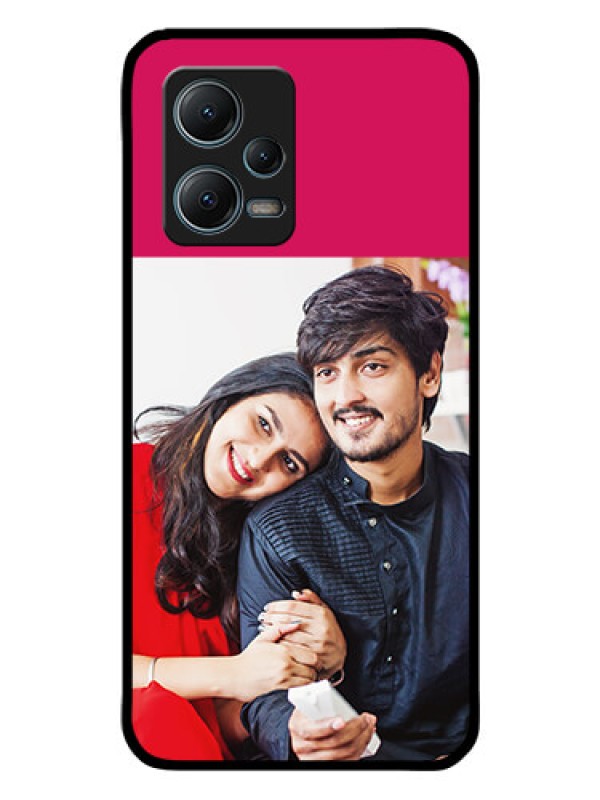 Custom Redmi Note 12 5G Custom Glass Mobile Case - Anniversary Cover Design