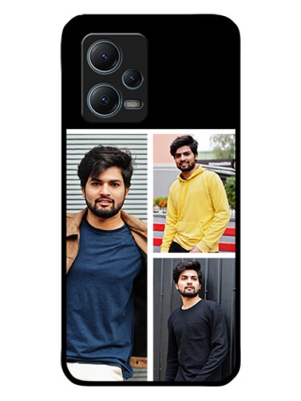 Custom Redmi Note 12 5G Photo Printing on Glass Case - Upload Multiple Picture Design