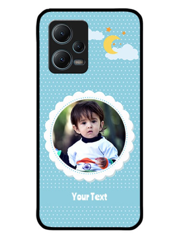 Custom Redmi Note 12 5G Personalised Glass Phone Case - Violet Pattern Design