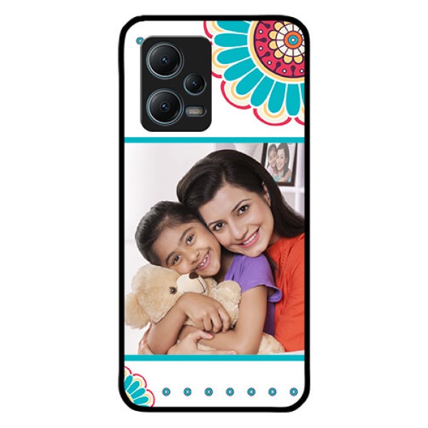 Redmi Note 12 5G Custom Glass Phone Case - Flower Design