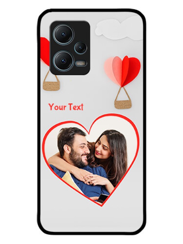 Custom Redmi Note 12 5G Custom Glass Mobile Case - Parachute Love Design