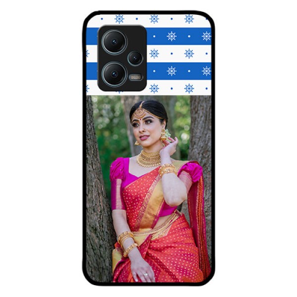 Redmi Note 12 5G Photo Printing on Glass Case - Snow Pattern Design Redmi Note 12 5G Photo Printing on Glass Case - Snow Pattern Design