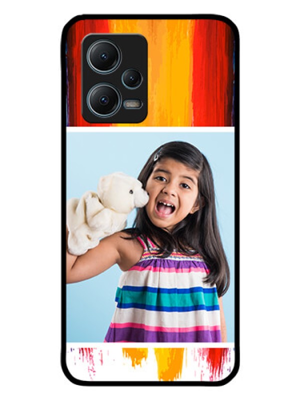 Custom Redmi Note 12 5G Personalized Glass Phone Case - Multi Color Design