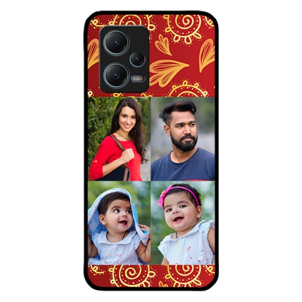 Redmi Note 12 5G Photo Printing on Glass Case - 4 Image Traditional Design Redmi Note 12 5G Photo Printing on Glass Case - 4 Image Traditional Design