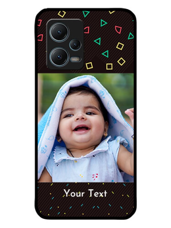 Custom Redmi Note 12 5G Custom Glass Phone Case - with confetti birthday design