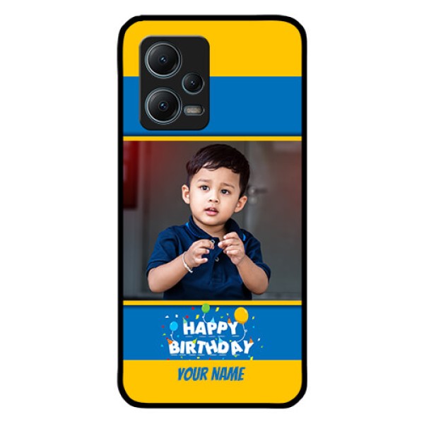 Redmi Note 12 5G Custom Glass Mobile Case - Birthday Wishes Design Redmi Note 12 5G Custom Glass Mobile Case - Birthday Wishes Design