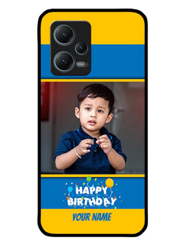 Custom Redmi Note 12 5G Custom Glass Mobile Case - Birthday Wishes Design