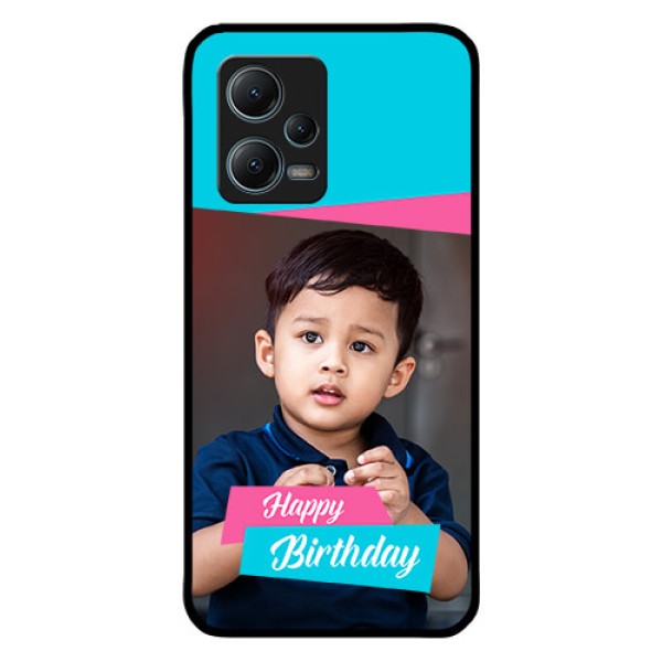 Redmi Note 12 5G Personalized Glass Phone Case - Image Holder with 2 Color Design Redmi Note 12 5G Personalized Glass Phone Case - Image Holder with 2 Color Design