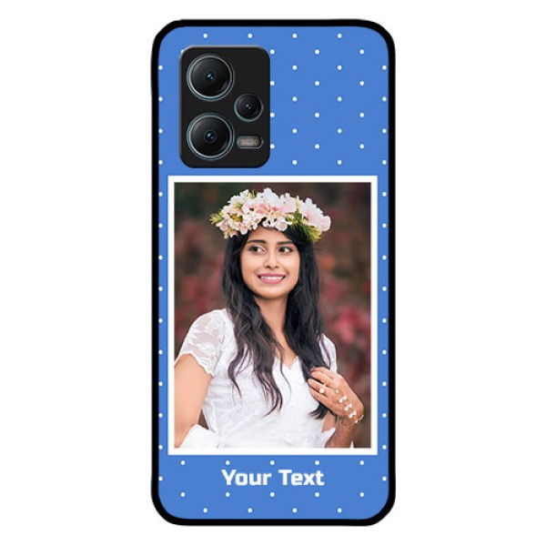 Redmi Note 12 5G Photo Printing on Glass Case - Polka dots design