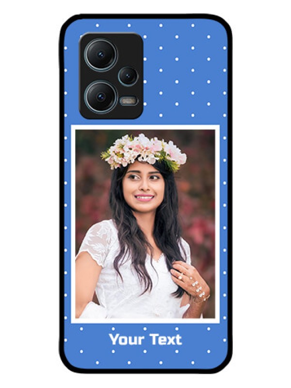 Custom Redmi Note 12 5G Photo Printing on Glass Case - Polka dots design
