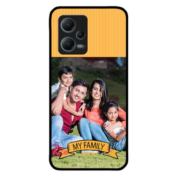 Redmi Note 12 5G Custom Glass Phone Case - My Family Design