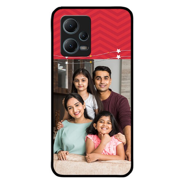 Redmi Note 12 5G Personalized Glass Phone Case - Happy Family Design