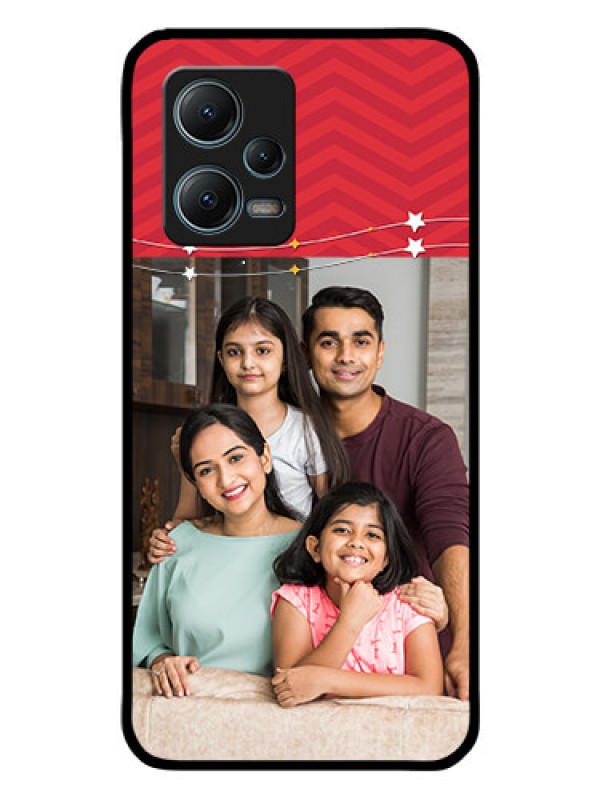 Custom Redmi Note 12 5G Personalized Glass Phone Case - Happy Family Design