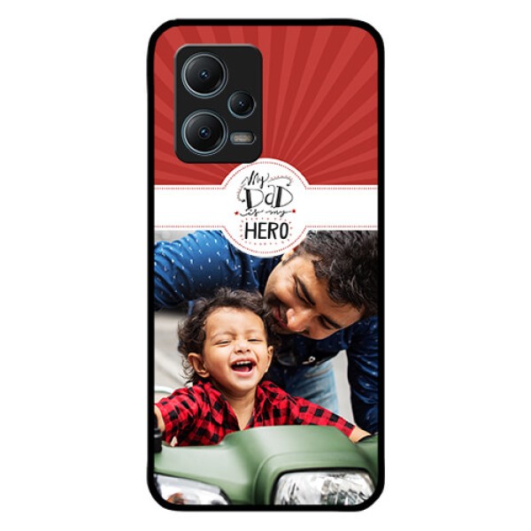 Redmi Note 12 5G Photo Printing on Glass Case - My Dad Hero Design