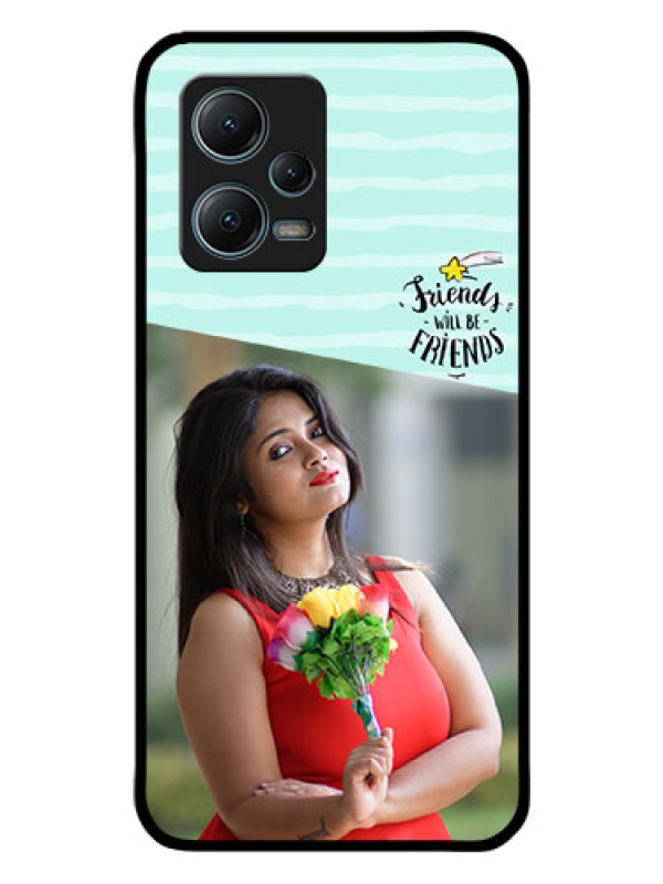 Custom Redmi Note 12 5G Custom Glass Phone Case - Friends Picture Icon Design