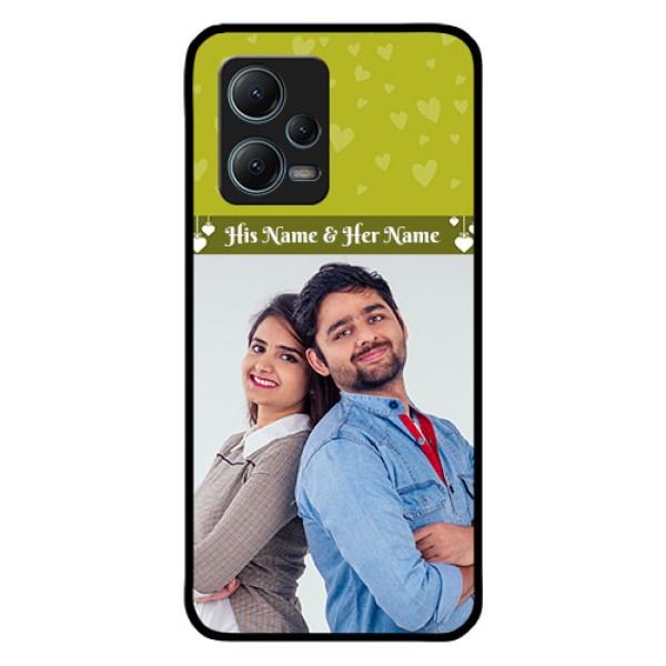 Redmi Note 12 5G Custom Glass Phone Case - You & Me Heart Design