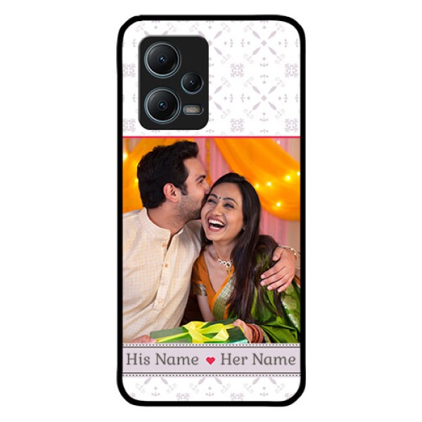 Redmi Note 12 5G Custom Glass Mobile Case - with Photo and Ethnic Design Redmi Note 12 5G Custom Glass Mobile Case - with Photo and Ethnic Design