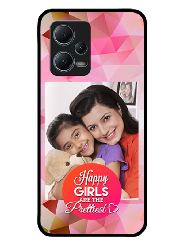 Custom Redmi Note 12 5G Photo Printing on Glass Case - Abstract Triangle Design