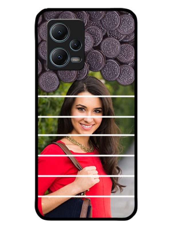 Custom Redmi Note 12 5G Custom Glass Phone Case - with Oreo Biscuit Design