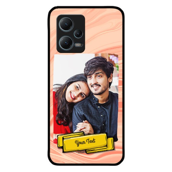 Redmi Note 12 5G Personalized Glass Phone Case - Marble Texture Design Redmi Note 12 5G Personalized Glass Phone Case - Marble Texture Design
