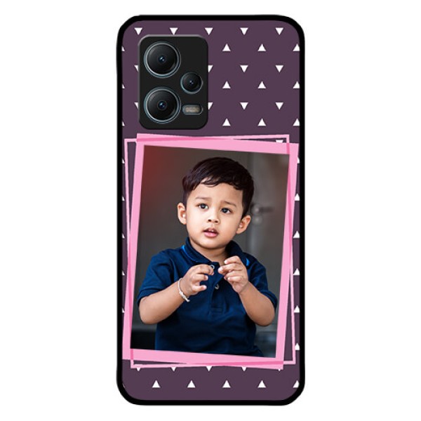 Redmi Note 12 5G Custom Glass Mobile Case - Triangle Pattern Dotted Design Redmi Note 12 5G Custom Glass Mobile Case - Triangle Pattern Dotted Design
