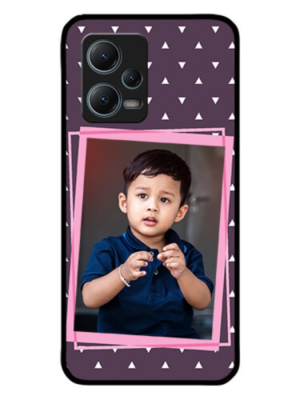 Custom Redmi Note 12 5G Custom Glass Mobile Case - Triangle Pattern Dotted Design