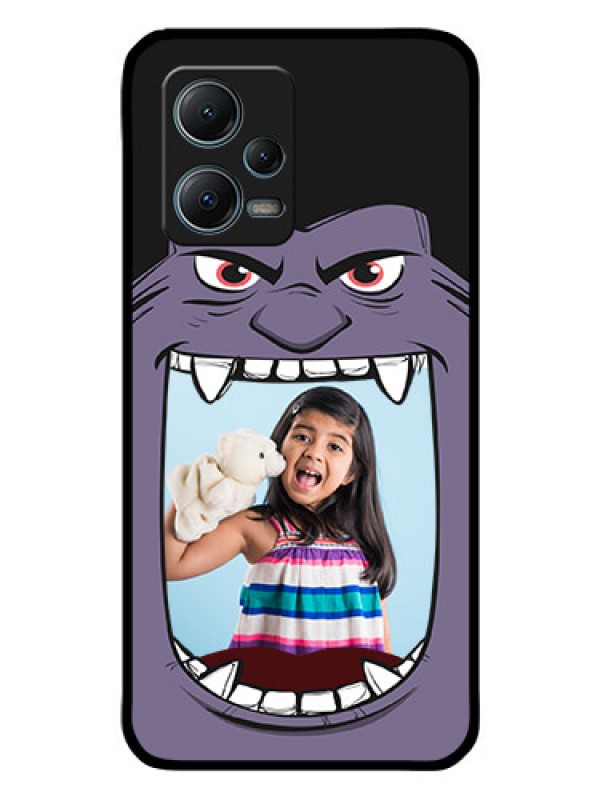 Custom Redmi Note 12 5G Custom Glass Phone Case - Angry Monster Design