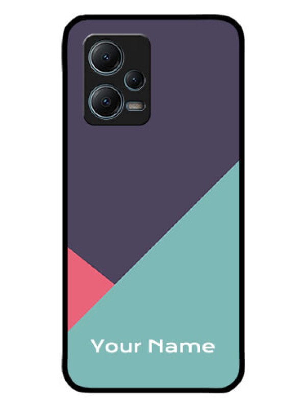Custom Xiaomi Redmi Note 12 5G Custom Glass Mobile Case - Tri Color abstract Design