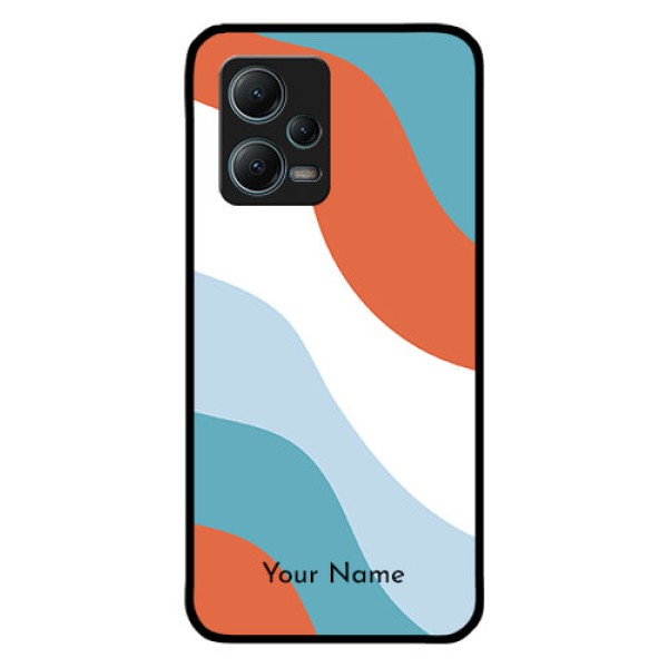Xiaomi Redmi Note 12 5G Custom Glass Mobile Case - coloured Waves Design Xiaomi Redmi Note 12 5G Custom Glass Mobile Case - coloured Waves Design