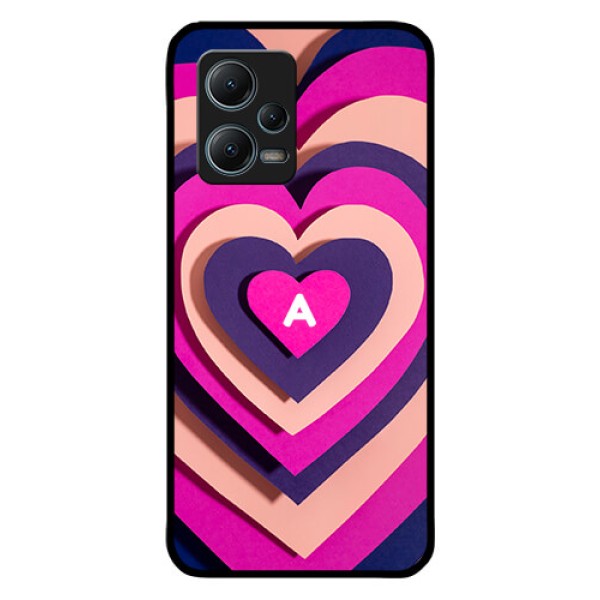 Xiaomi Redmi Note 12 5G Custom Glass Mobile Case - Cute Heart Pattern Design