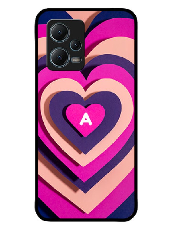 Custom Xiaomi Redmi Note 12 5G Custom Glass Mobile Case - Cute Heart Pattern Design